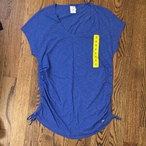 Speedo Women's Royal Blue Ruched Side V-Neck coverup/ mini dress